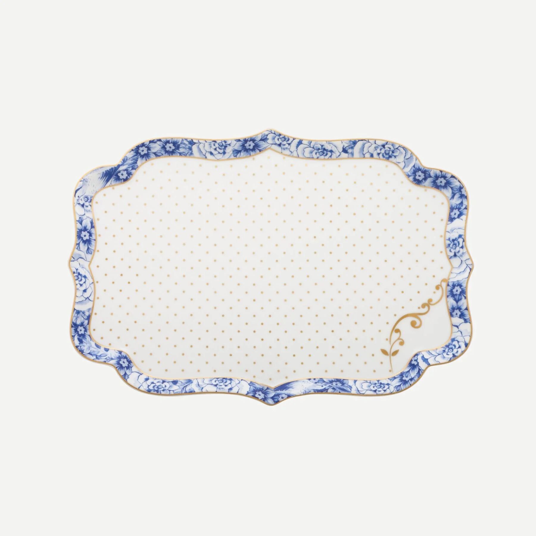 Pip Studio Royal White Mavi Beyaz Porselen Tepsi 26 Cm