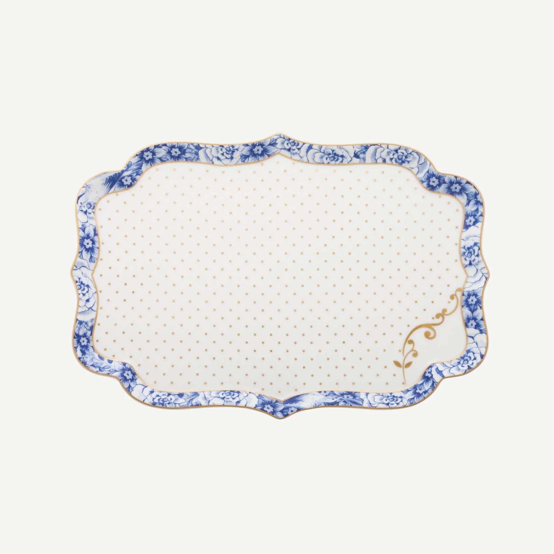 Pip Studio Royal White Mavi Beyaz Porselen Tepsi 26 Cm