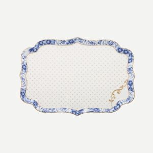 Pip Studio Royal White Mavi Beyaz Porselen Tepsi 26 Cm