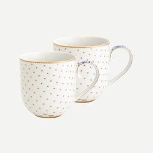 Pip Studio Royal White Beyaz Porselen Kupa Seti 260 Ml