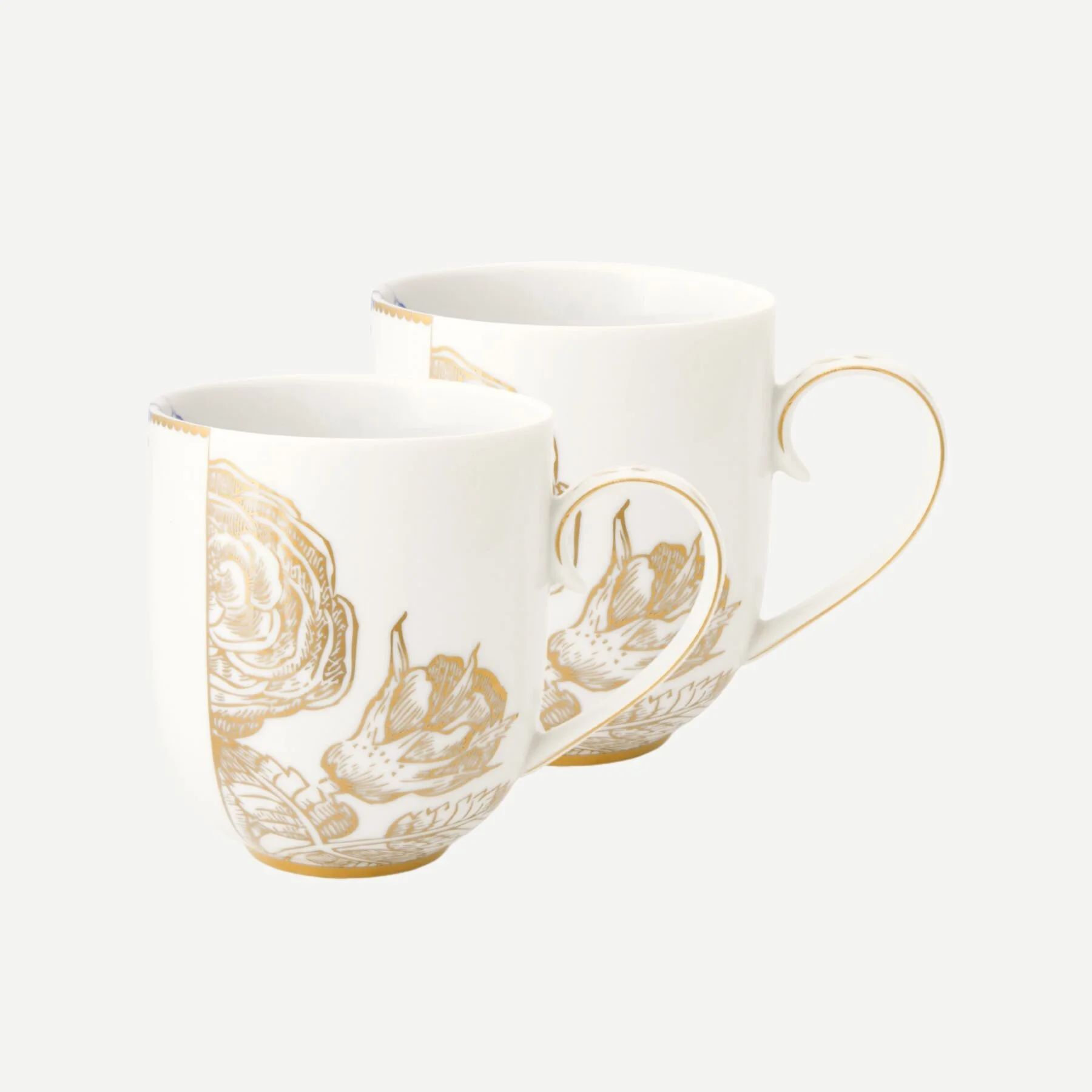 Pip Studio Royal White Mavi Beyaz Porselen Kupa Seti 325 Ml
