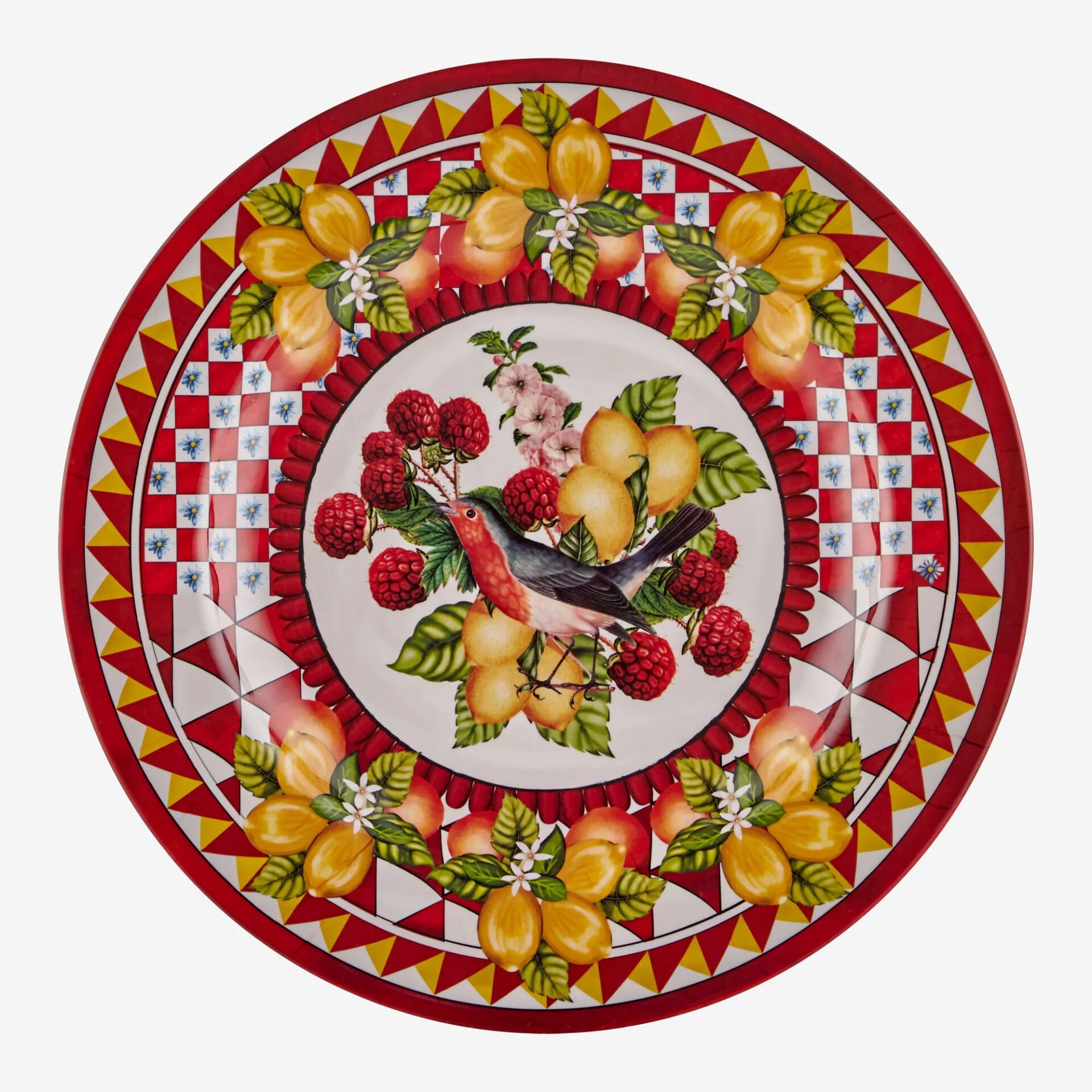 Chiara Alessi Portofino Kırmızı Melamin Yemek Tabağı 28 Cm