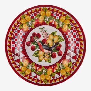 Chiara Alessi Portofino Kırmızı Melamin Yemek Tabağı 28 Cm