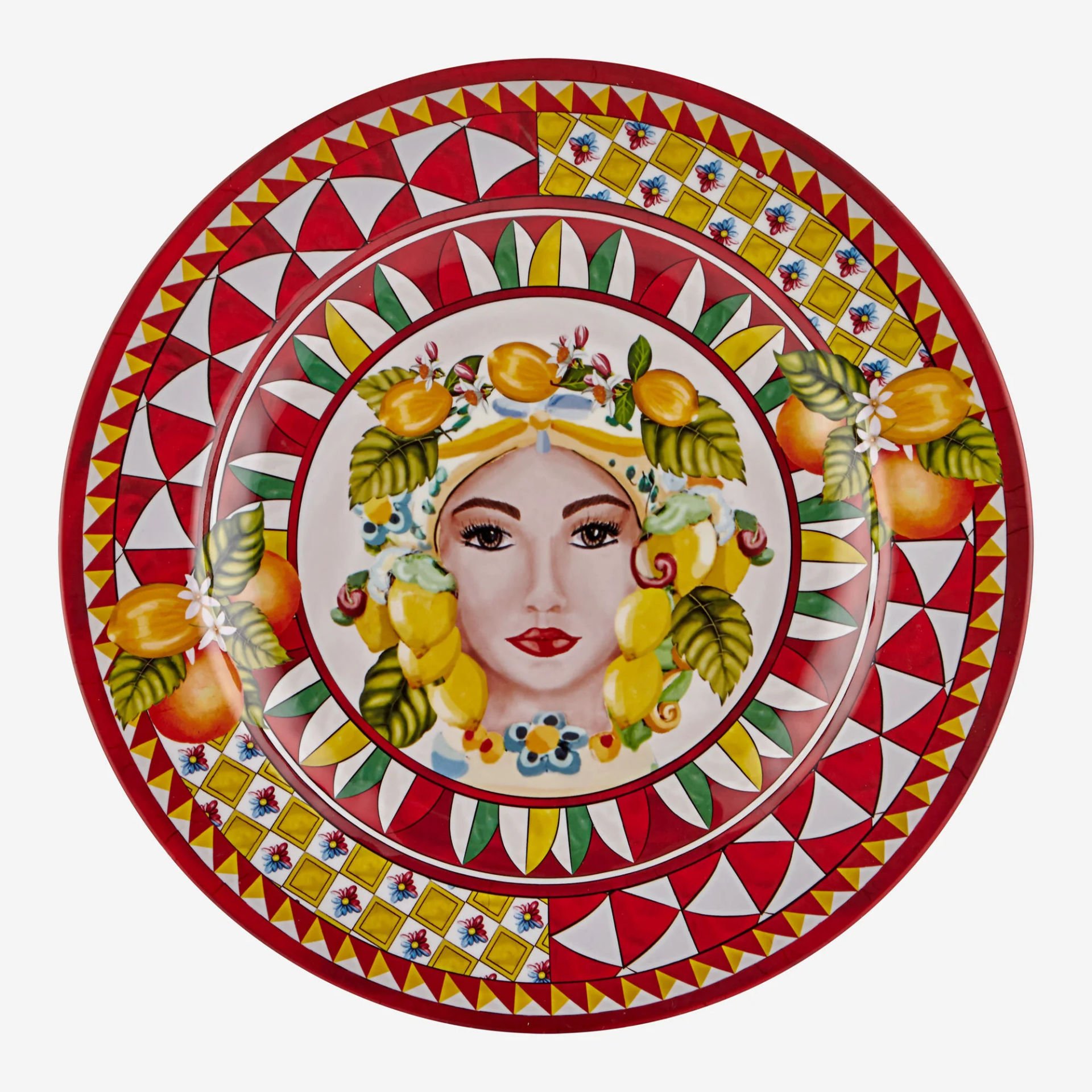 Chiara Alessi Portofino Kırmızı Melamin Yemek Tabağı 28 Cm