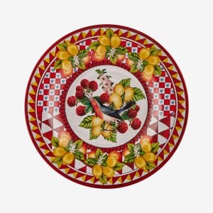 Chiara Alessi Portofino Kırmızı Melamin Kahvaltı Tabağı 21,5 Cm