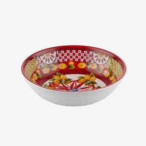 Chiara Alessi Portofino Kırmızı Melamin Çukur Tabak 20 Cm