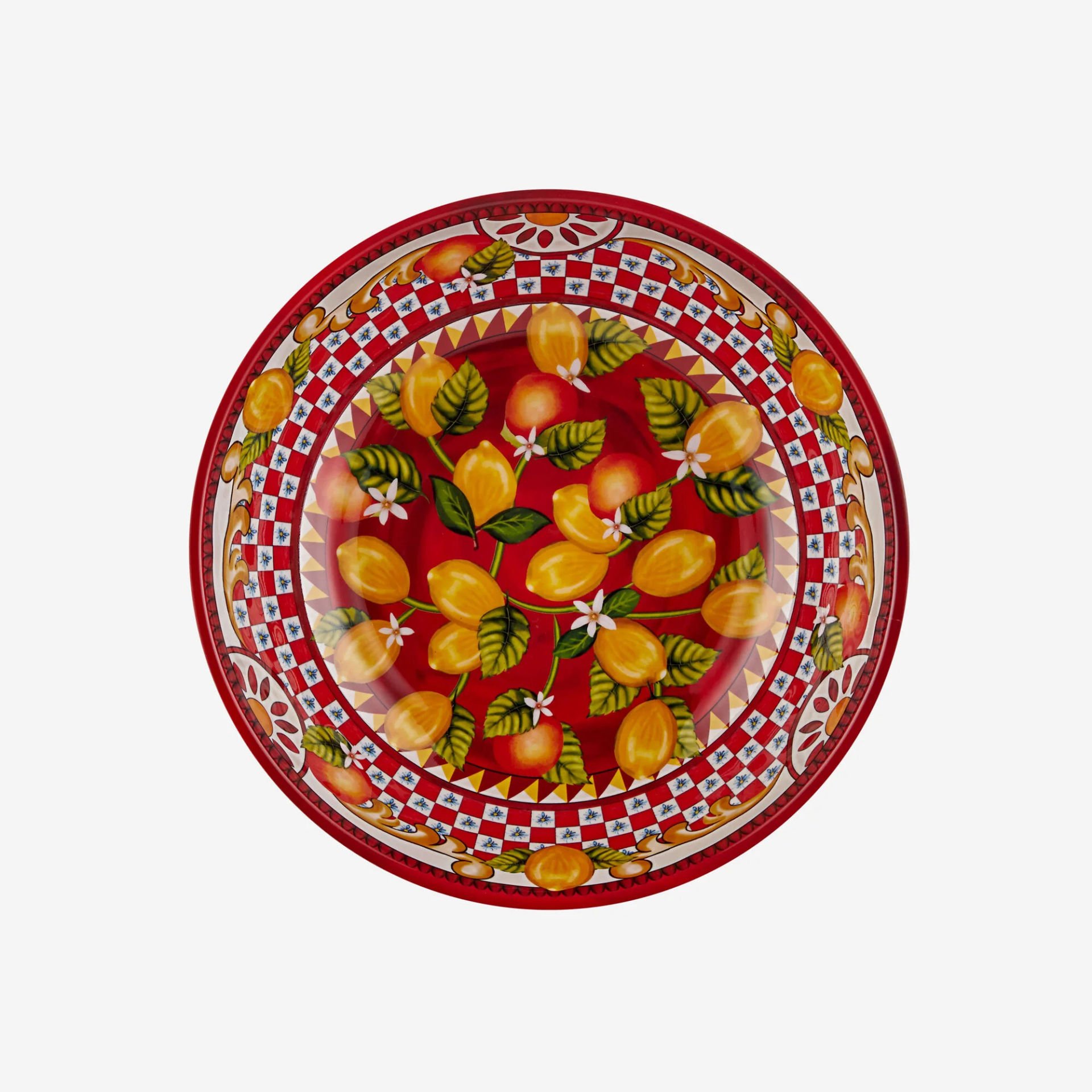 Chiara Alessi Portofino Kırmızı Melamin Çukur Tabak 20 Cm