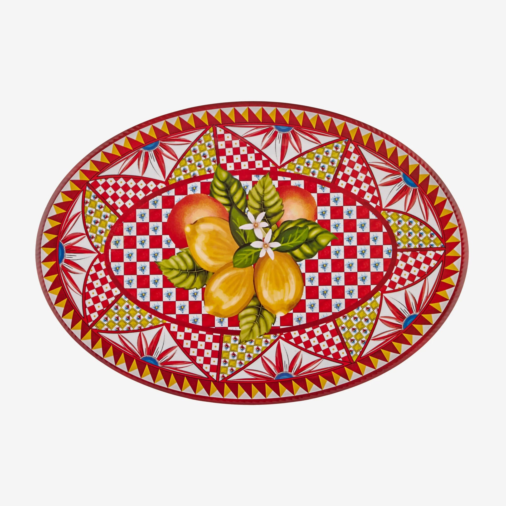 Chiara Alessi Portofino Kırmızı Melamin Servis Tabağı 50 Cm