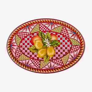 Chiara Alessi Portofino Kırmızı Melamin Servis Tabağı 50 Cm