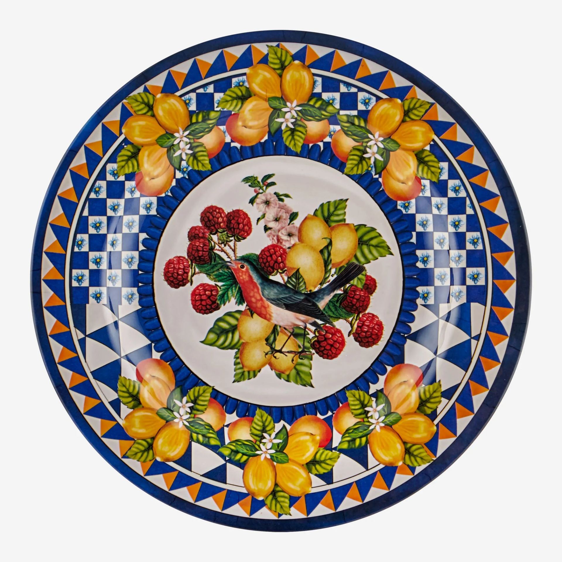 Chiara Alessi Portofino Mavi Melamin Yemek Tabağı 28 Cm