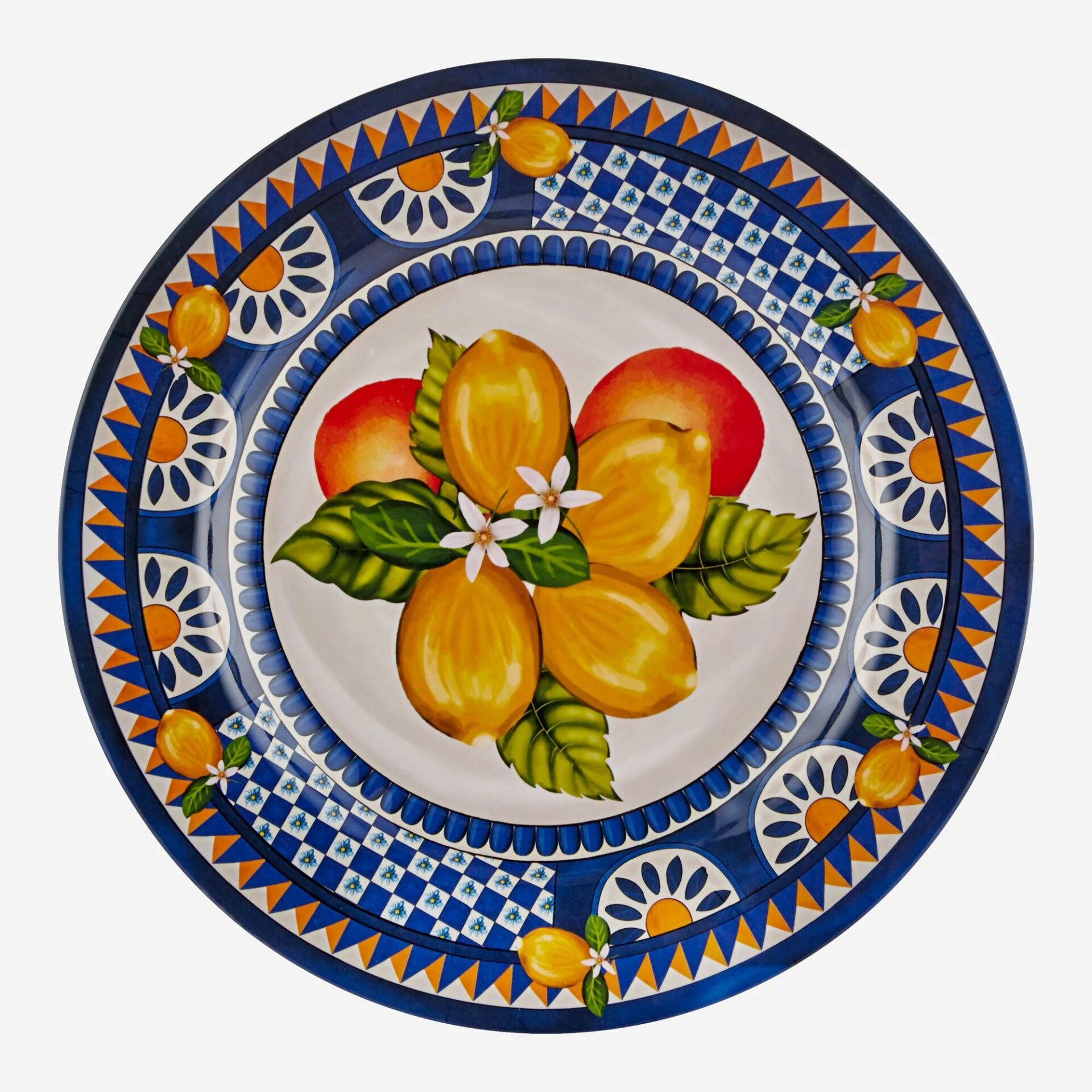 Chiara Alessi Portofino Mavi Melamin Yemek Tabağı 28 Cm