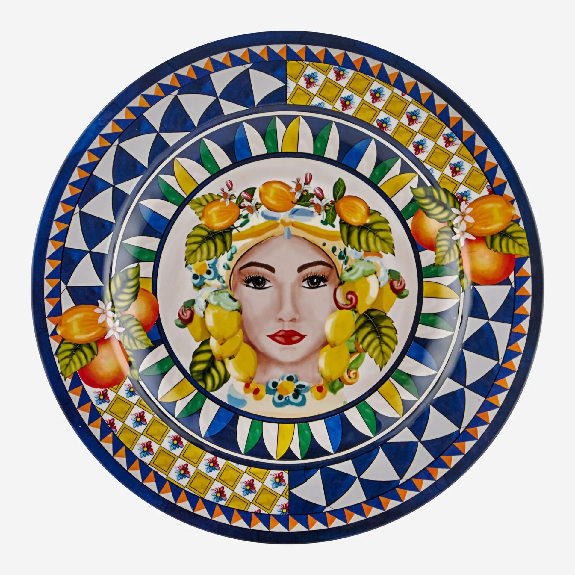 Chiara Alessi Portofino Mavi Melamin Yemek Tabağı 28 Cm