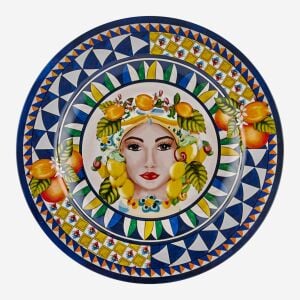 Chiara Alessi Portofino Mavi Melamin Yemek Tabağı 28 Cm