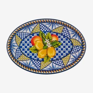 Chiara Alessi Portofino Mavi Melamin Servis Tabağı 50 Cm