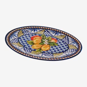 Chiara Alessi Portofino Mavi Melamin Servis Tabağı 50 Cm