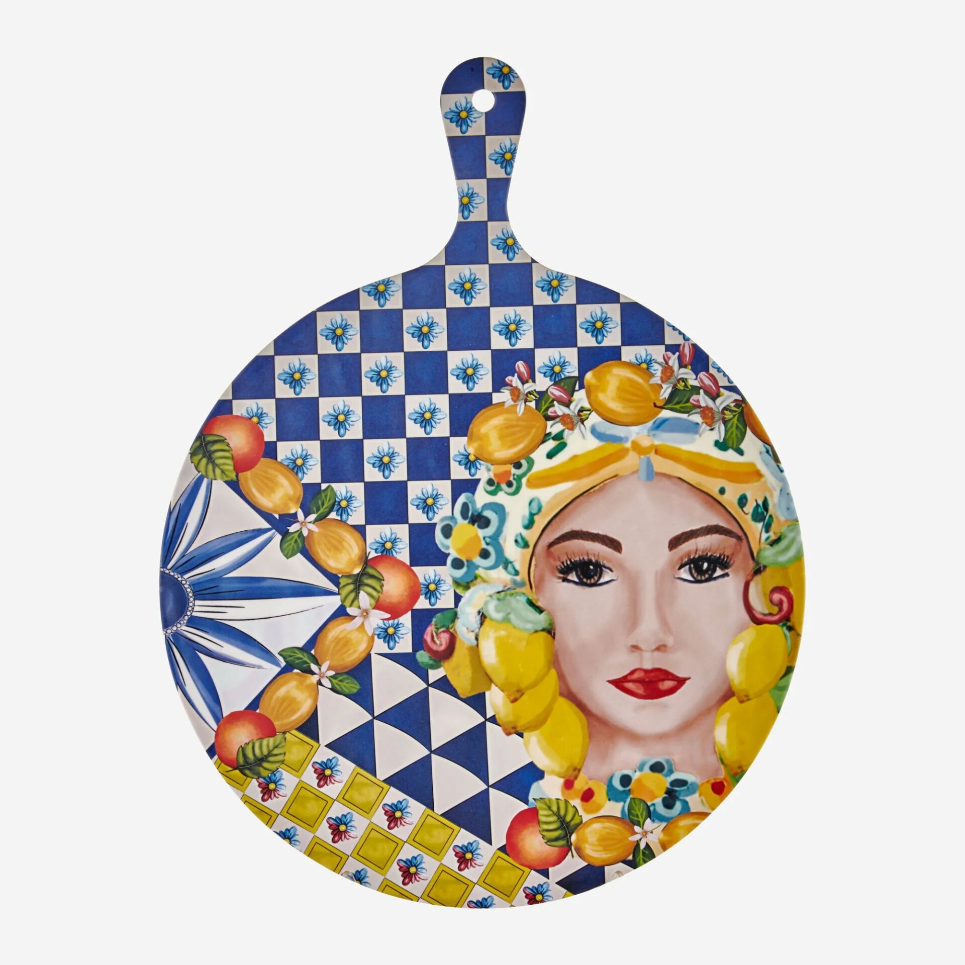 Chiara Alessi Portofino Mavi Melamin Sunum Tahtası 41 Cm