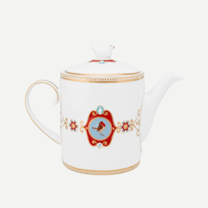 Pip Studio Love Birds Beyaz Porselen Demlik 1300 Ml