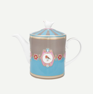 Pip Studio Love Birds Mavi Haki Porselen Demlik 1300 Ml