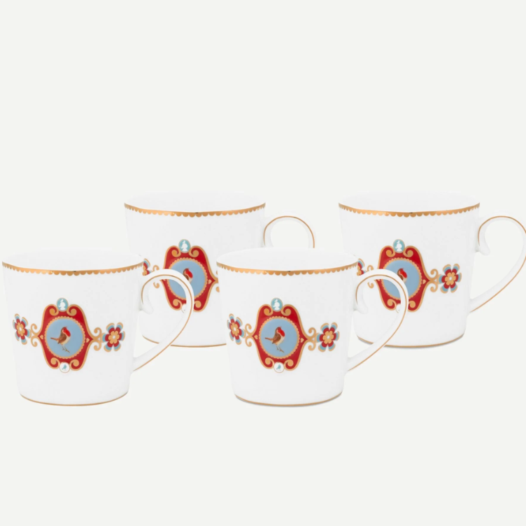Pip Studio Love Birds Beyaz Porselen Kupa Seti 250 Ml