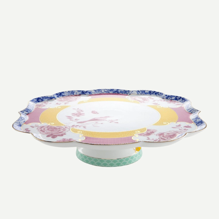 Pip Studio Royal Sarı Pembe Porselen Kek Standı 31X8 Cm