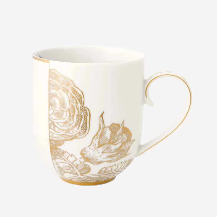 Pip Studio Royal White Mavi Beyaz Porselen Kupa 325 Ml