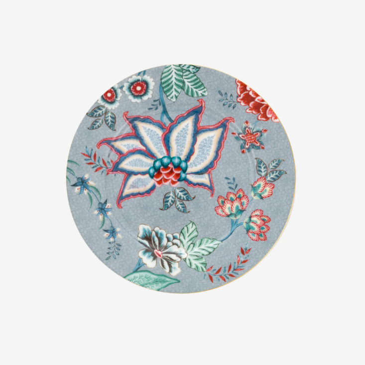 Pip Studio Flower Festival Mavi Porselen Pasta Tabağı 17 Cm