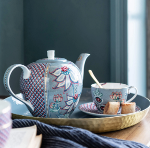 Pip Studio Flower Festival Mavi Porselen Çay Fincan Seti 280 Ml