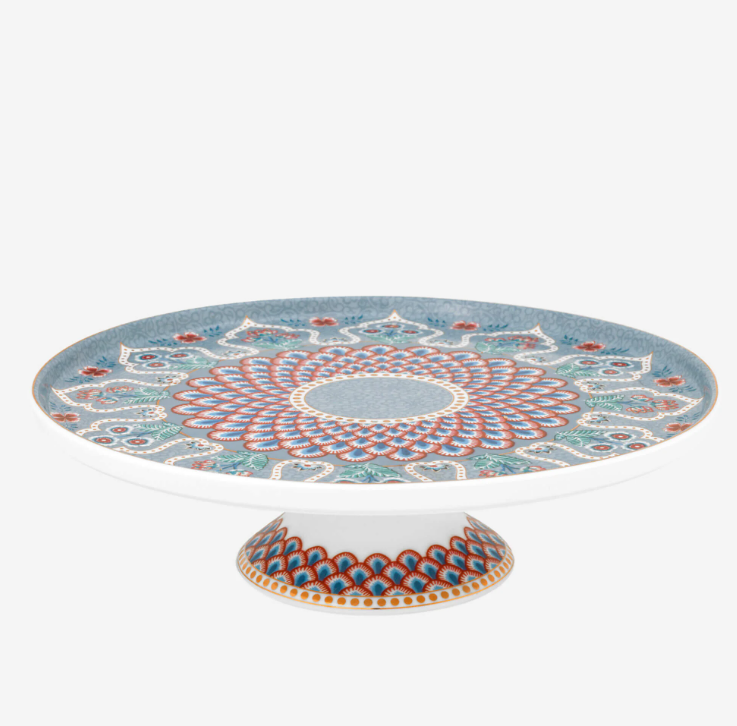 Pip Studio Flower Festival Mavi Porselen Kek Standı 21 Cm