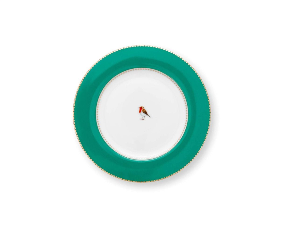 Love Birds Yeşil Tabak 17 cm