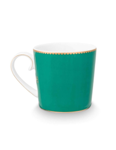 Love Birds Yeşil Madalyon Desenli  Küçük Mug 150 ml