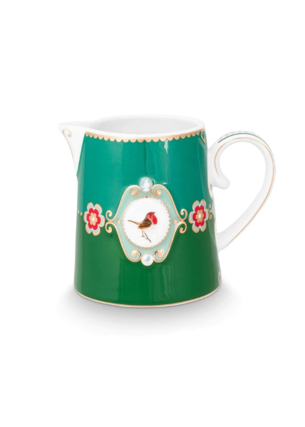 Love Birds Yeşil Madalyon Desenli Sütlük 270 ml