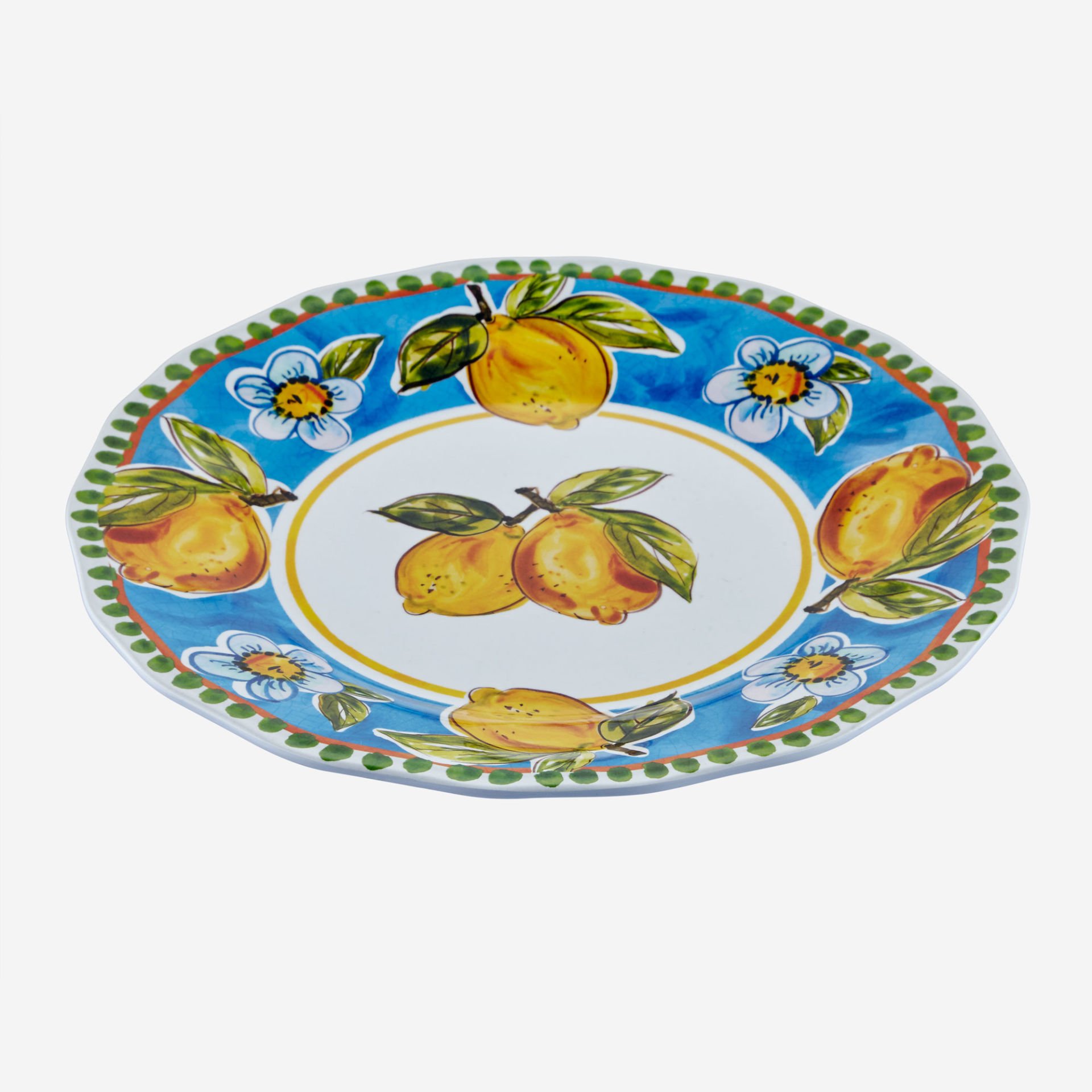 Chiara Alessi Capri Mavi Melamin Yemek Tabağı 28 Cm