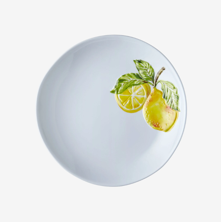 Chiara Alessi Capri Beyaz Melamin Kahvaltı Tabağı 23 Cm