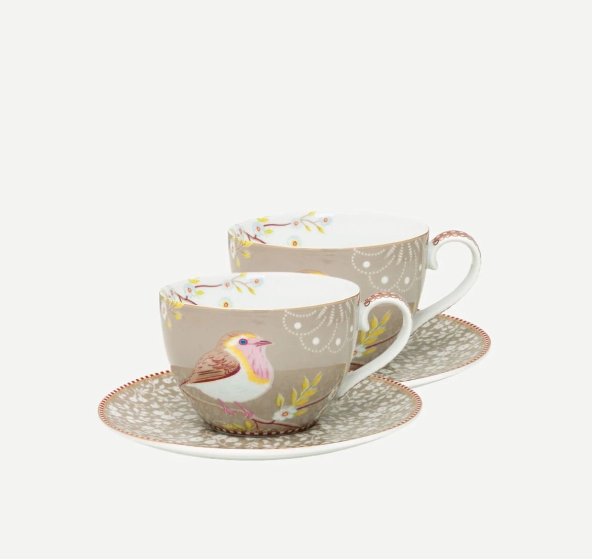 Haki Porselen Çay Fincan Seti 280 Ml Early Bird Collection by Pip Studio