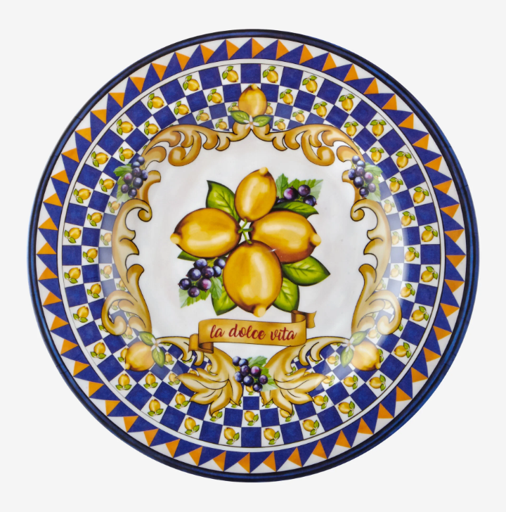 Chiara Alessi Capri Mavi Melamin Kahvaltı Tabağı 21,5 Cm