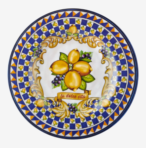 Chiara Alessi Capri Mavi Melamin Kahvaltı Tabağı 21,5 Cm