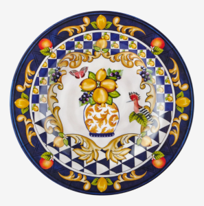 Chiara Alessi Capri Mavi Melamin Kahvaltı Tabağı 21,5 Cm