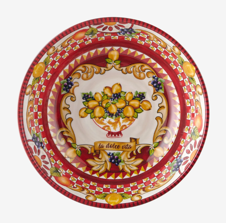 Chiara Alessi Capri Kırmızı Melamin Kase 20 Cm