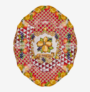 Chiara Alessi Capri Kırmızı Melamin Meze Tabağı 7 Parça