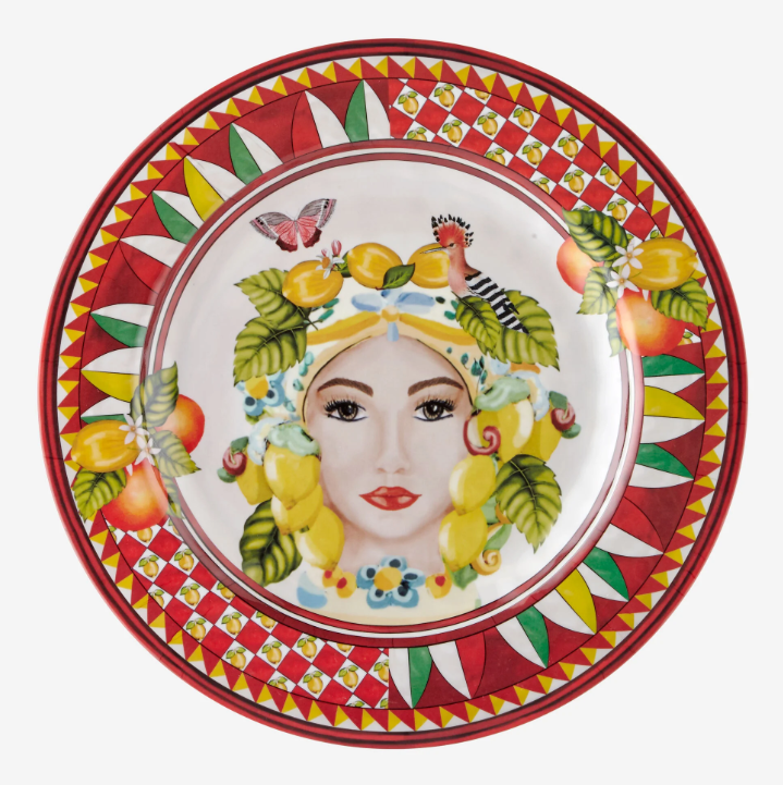 Chiara Alessi Capri Kırmızı Melamin Yemek Tabağı 28 Cm