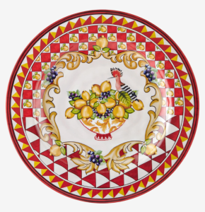 Chiara Alessi Capri Kırmızı Melamin Yemek Tabağı 28 Cm