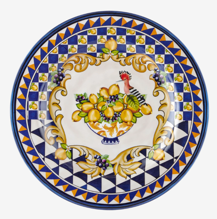 Chiara Alessi Capri Mavi Melamin Yemek Tabağı 28 Cm