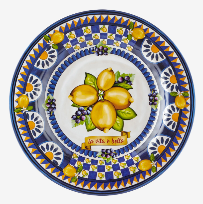 Chiara Alessi Capri Mavi Melamin Yemek Tabağı 28 Cm