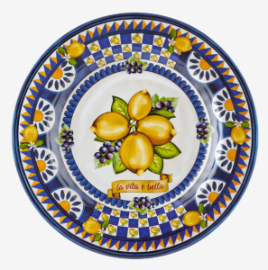 Chiara Alessi Capri Mavi Melamin Yemek Tabağı 28 Cm