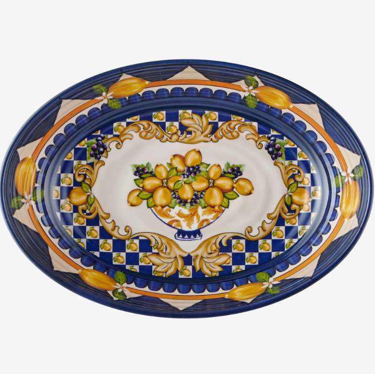 Chiara Alessi Capri Mavi Melamin Servis Kasesi 33 Cm