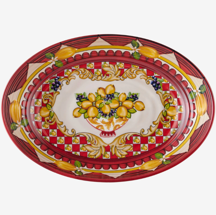 Chiara Alessi Capri Kırmızı Melamin Servis Kasesi 33 Cm