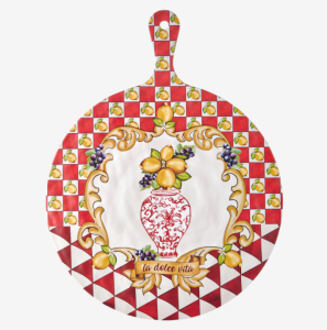 Chiara Alessi Capri Kırmızı Melamin Sunum Tahtası 41 Cm