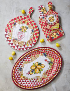 Chiara Alessi Capri Kırmızı Melamin Sunum Tahtası 34 Cm