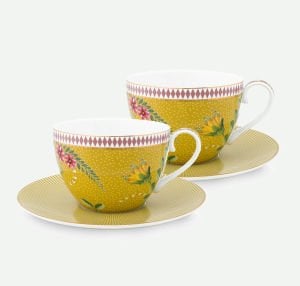Pip Studio La Majorelle Sarı Porselen Çay Fincan Seti 280 Ml