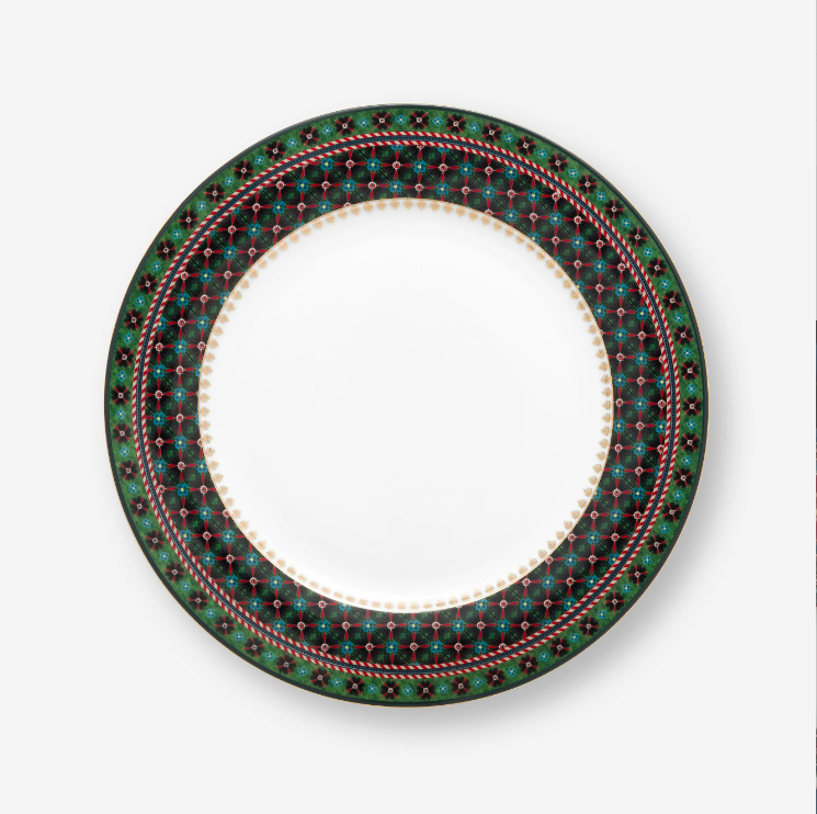 Yeşil Porselen Yemek Tabağı 26,5 Cm Berry Blues Collection by Pip Studio